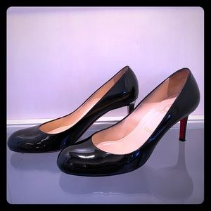 Black Patent Simple Pump Christian Louboutin